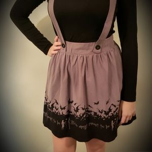 HotTopic Nightmare Before X-mas Suspender Skirt